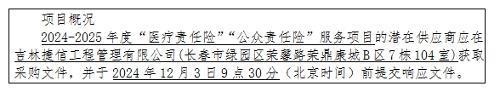 2024-2025年度“醫(yī)療責任險”“公眾責任險”服務項目磋商公告